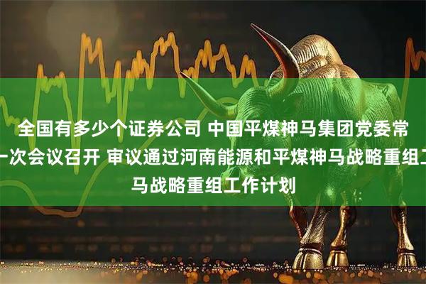 全国有多少个证券公司 中国平煤神马集团党委常委会第一次会议召开 审议通过河南能源和平煤神马战略重组工作计划